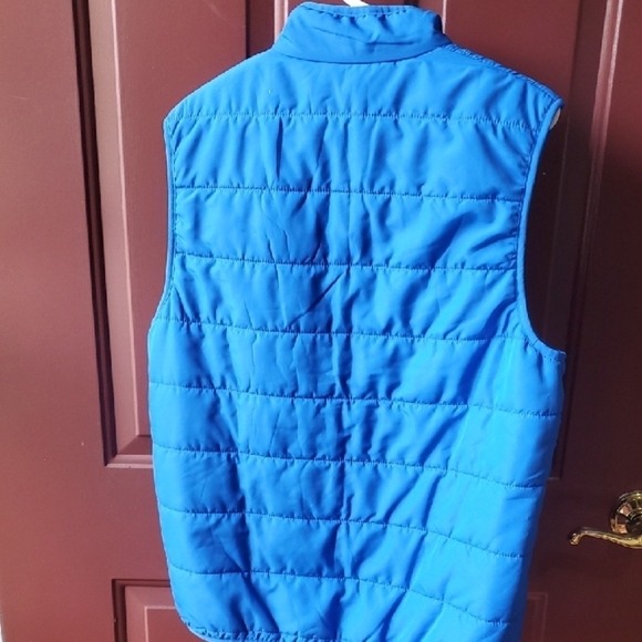 Chaps Blue Quilted Travel Easy Packable  Vest - Picture 8 of 9